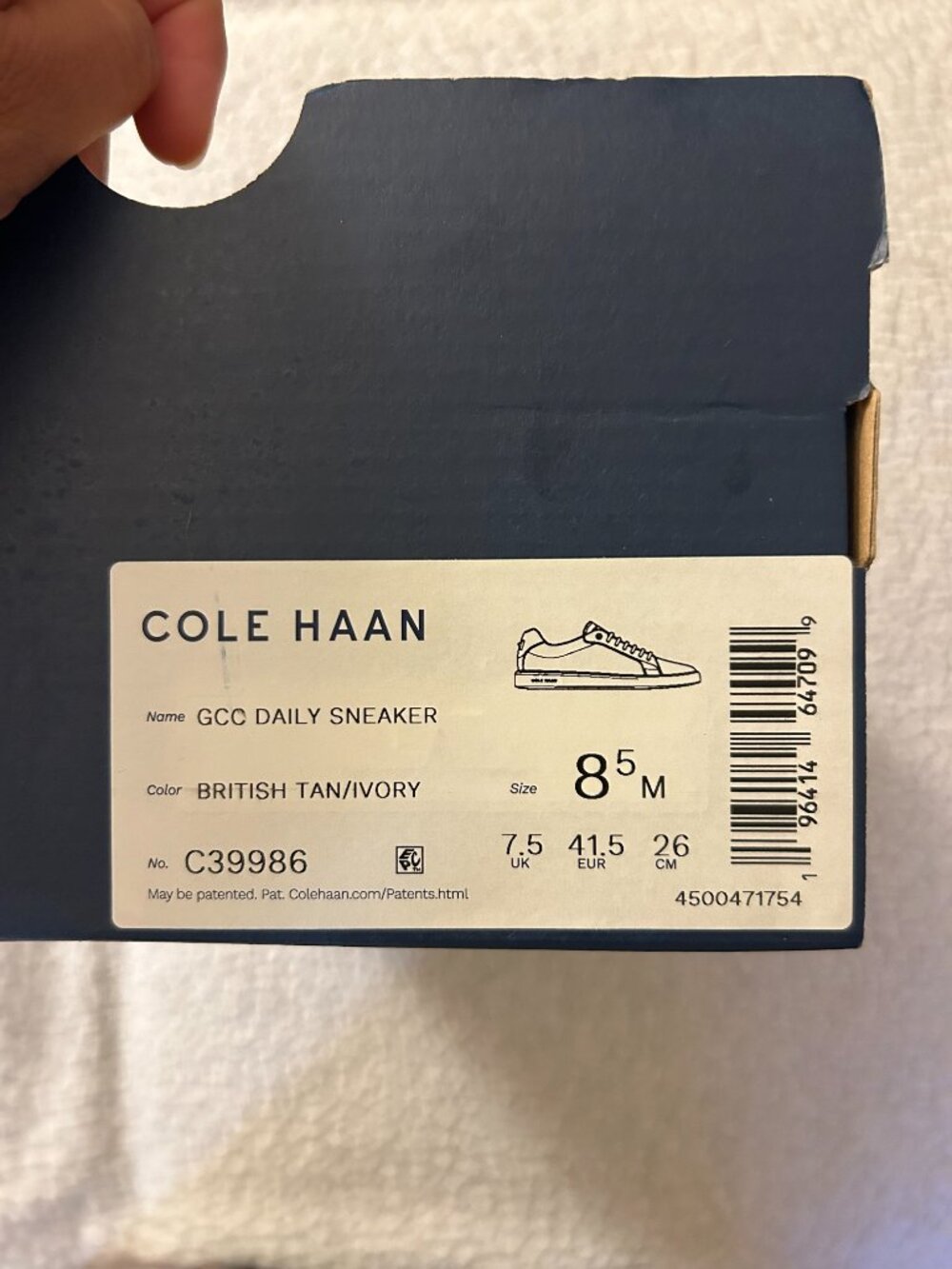 (NWT) Cole Haan -- tan/ ivory, Grand Crosscourt daily sneaker - Picture 5 of 5